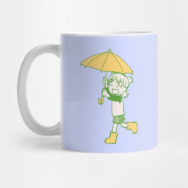 rainy season yotsuba in rain boots and umbrella by mudwizard